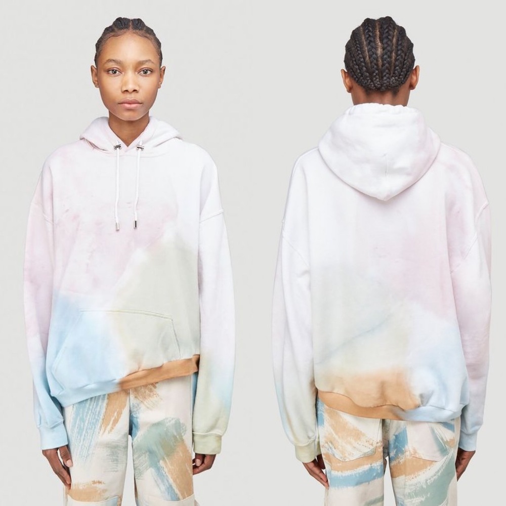 Collina Strada x Charlie Engman brush strokes tie dye wave hem hoodie sweater XS